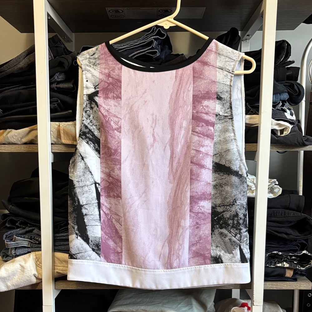 Helmut Lang Graphic Tank Sleeveless Blouse Top